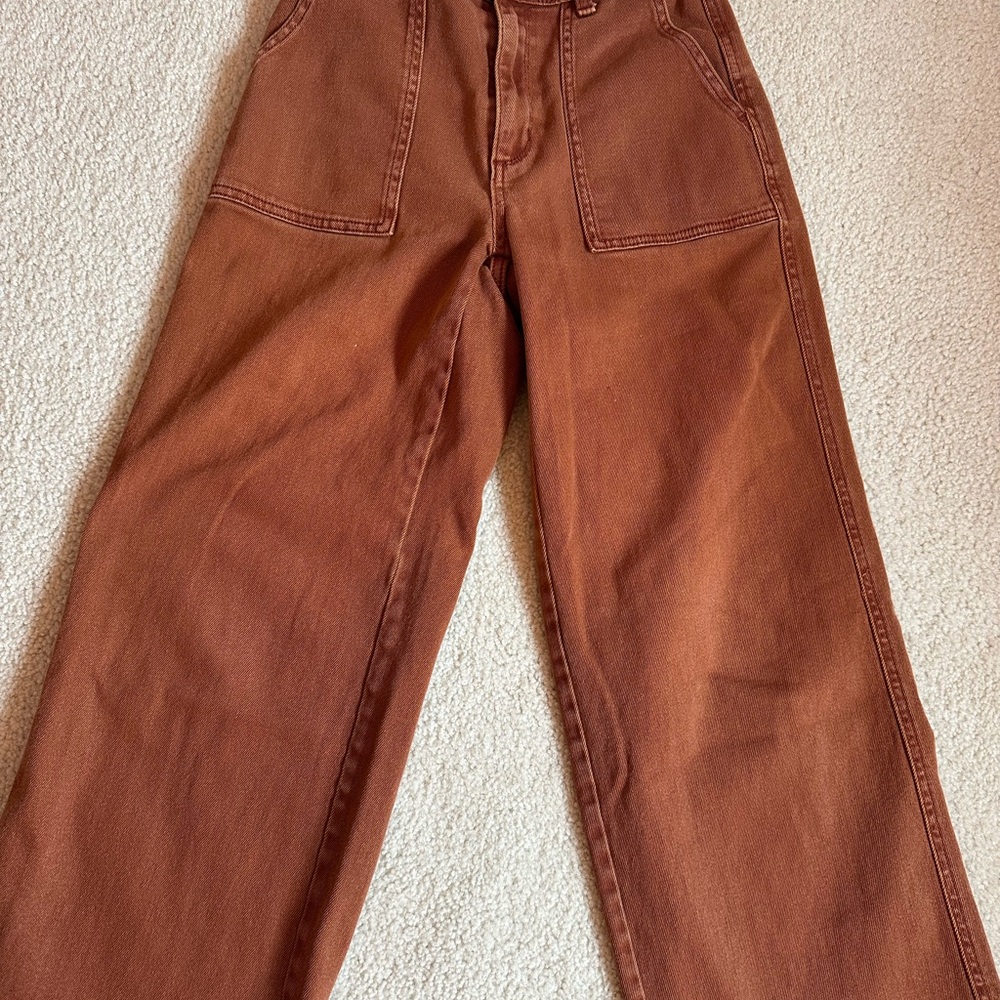 Stylish Brown Wide-Leg Pants